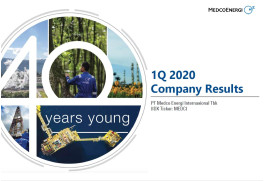 MedcoEnergi Investor 1Q20 Presentation