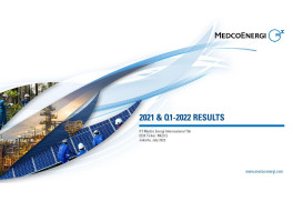 MedcoEnergi Investor FY21 & 1Q22 Presentation